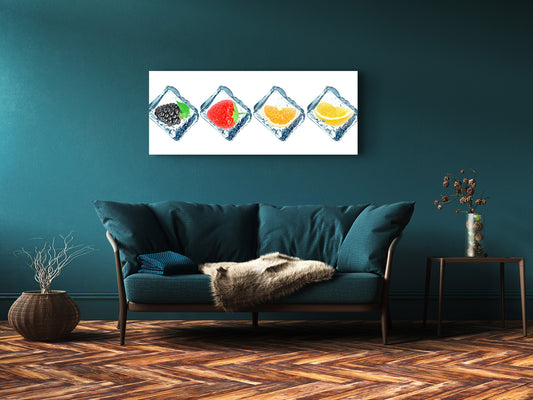 Glass Print Wall Art – Image on Glass 125 x 50 cm (? 50” x 20”) ; Fruits 1