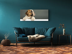 Glass Print Wall Art – Image on Glass 125 x 50 cm (? 50” x 20”) ; Puppy
