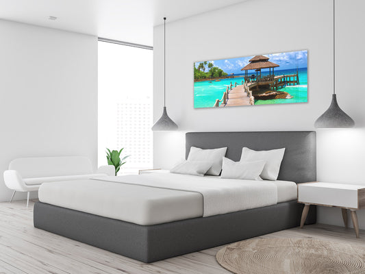 Glass Print Wall Art – Image on Glass 125 x 50 cm (? 50” x 20”) ; Sea 7