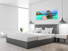 Arte mural con impresión en vidrio: imagen sobre vidrio de 125 x 50 cm (≈ 50” x 20”); Mar 7