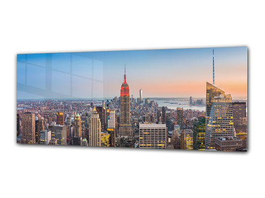 Glass Print Wall Art – Image on Glass 125 x 50 cm (? 50” x 20”) ; City 26