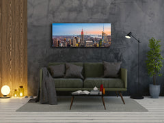 Glasdruck-Wandkunst – Bild auf Glas 125 x 50 cm (≈ 50” x 20”); Stadt 26