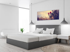 Glass Print Wall Art – Image on Glass 125 x 50 cm (? 50” x 20”) ; Poppies 6