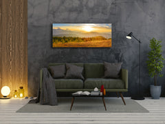 Wall Art Glass Print Picture 125 x 50 cm (? 50” x 20”) ; Mountains 7