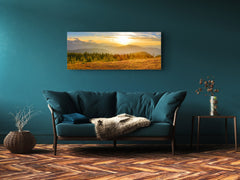 Wall Art Glass Print Picture 125 x 50 cm (? 50” x 20”) ; Mountains 7