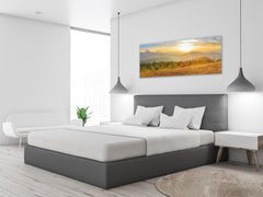 Wall Art Glass Print Picture 125 x 50 cm (? 50” x 20”) ; Mountains 7