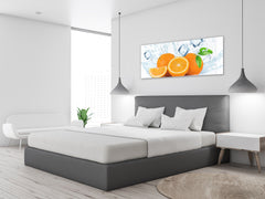 Glass Print Wall Art – Image on Glass 125 x 50 cm (? 50” x 20”) ; Orange