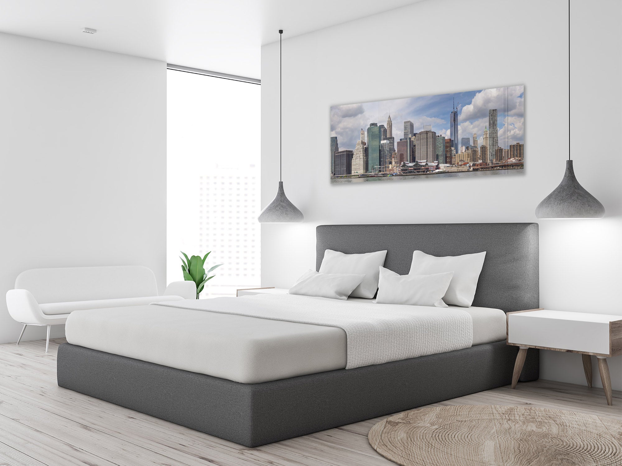Glass Print Wall Art – Image on Glass 125 x 50 cm (? 50” x 20”) ; City 12