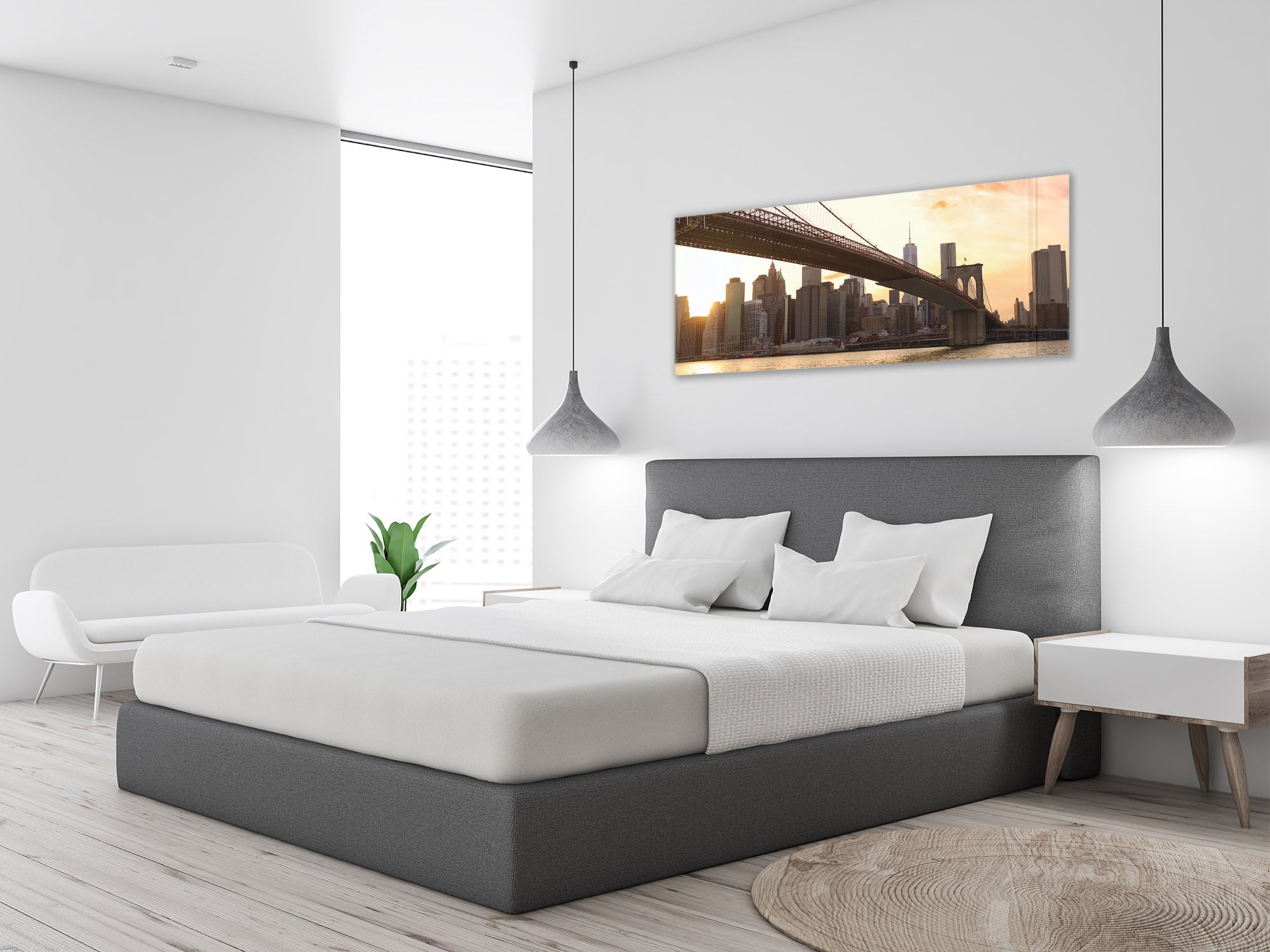Glass Print Wall Art – Image on Glass 125 x 50 cm (? 50” x 20”) ; Bridge 9