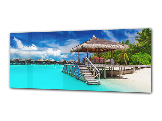 Wandbild, Glasdruck, 125 x 50 cm (≈ 50 x 20 Zoll), Strand 6