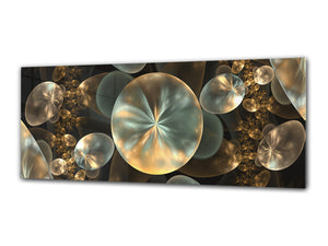 Wall Picture behind Tempered Glass 125 x 50 cm (≈ 50” x 20”) ; Abstract Art. 10