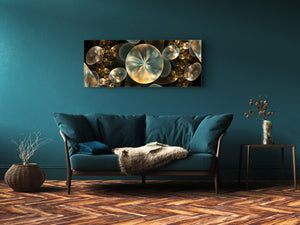 Wall Picture behind Tempered Glass 125 x 50 cm (≈ 50” x 20”) ; Abstract Art. 10