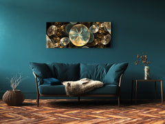 Wall Picture behind Tempered Glass 125 x 50 cm (? 50” x 20”) ; Abstract Art. 10