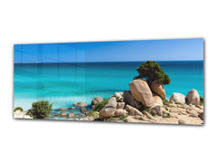 Glass Print Wall Art – Image on Glass 125 x 50 cm (? 50” x 20”) ; Sea 2
