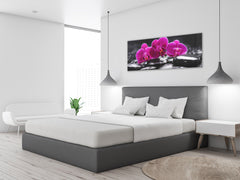 Glass Print Wall Art – Image on Glass 125 x 50 cm (? 50” x 20”) ; Orchid 5