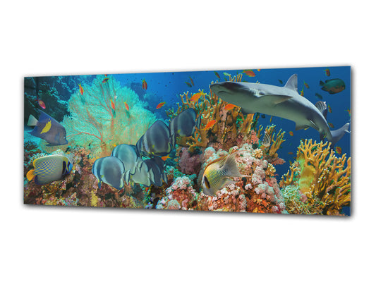 Glass Print Wall Art – Image on Glass 125 x 50 cm (? 50” x 20”) ; Sea 3