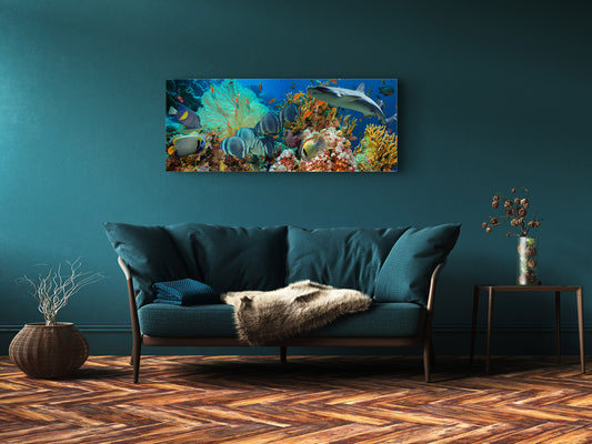 Glass Print Wall Art – Image on Glass 125 x 50 cm (? 50” x 20”) ; Sea 3