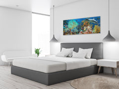 Arte mural con impresión en vidrio: imagen sobre vidrio de 125 x 50 cm (≈ 50” x 20”); Mar 3