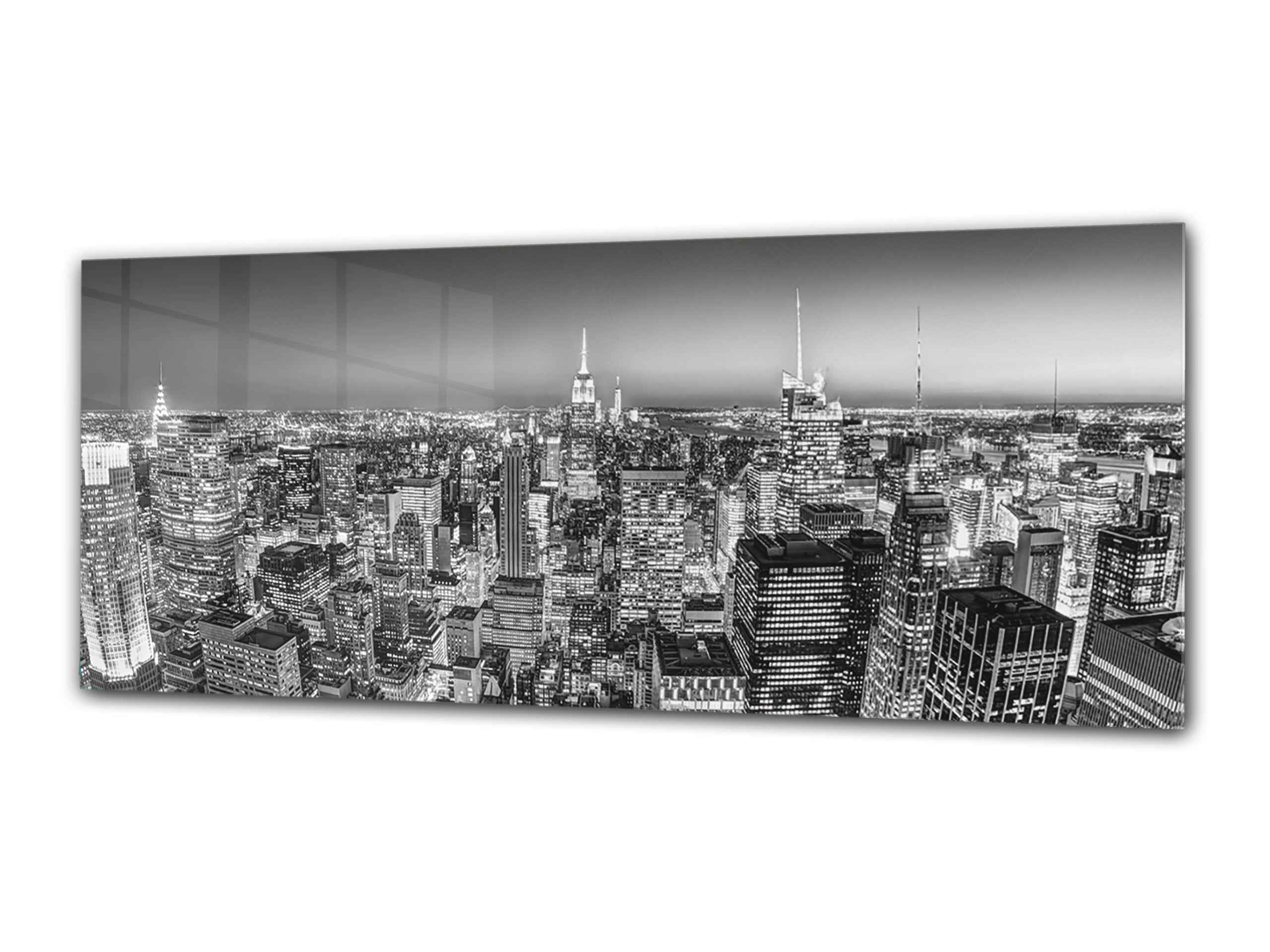 Wall Picture behind Tempered Glass 125 x 50 cm (? 50” x 20”) ; City 6