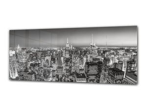 Wall Picture behind Tempered Glass 125 x 50 cm (≈ 50” x 20”) ; City 6