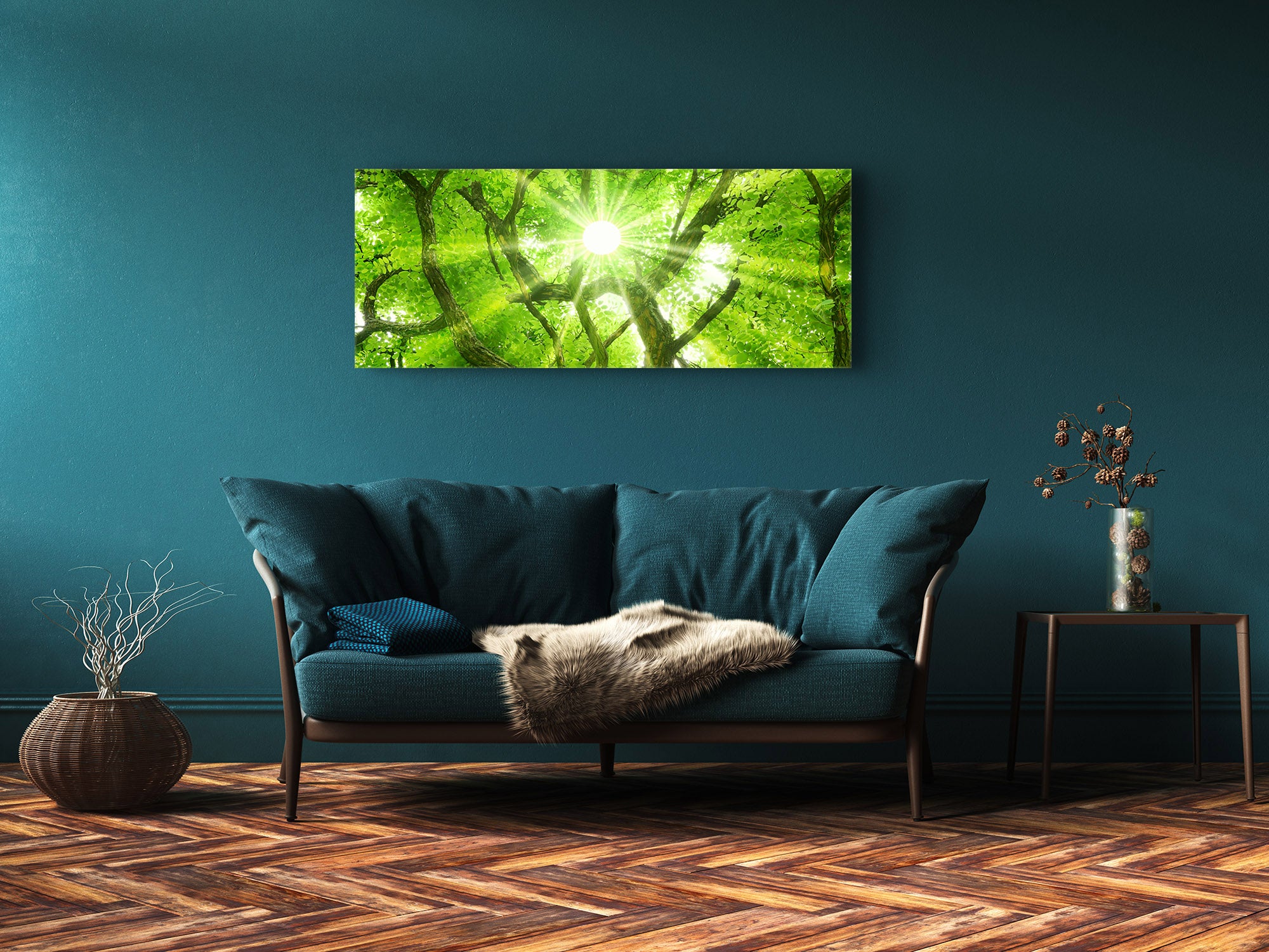 Glass Print Wall Art – Image on Glass 125 x 50 cm (? 50” x 20”) ; Tree 5