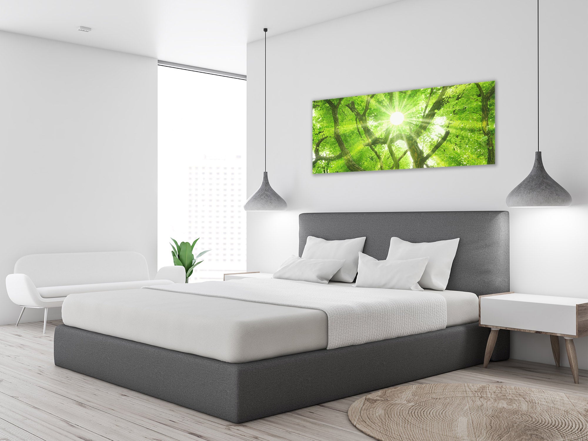 Glass Print Wall Art – Image on Glass 125 x 50 cm (? 50” x 20”) ; Tree 5