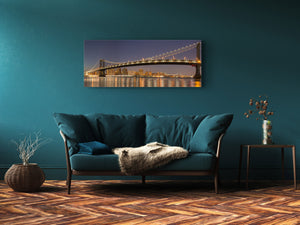 Wall Picture behind Tempered Glass 125 x 50 cm (≈ 50” x 20”) ; Bridge 7