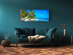 Wall Art Glass Print Picture 125 x 50 cm (? 50” x 20”) ; Beach 7