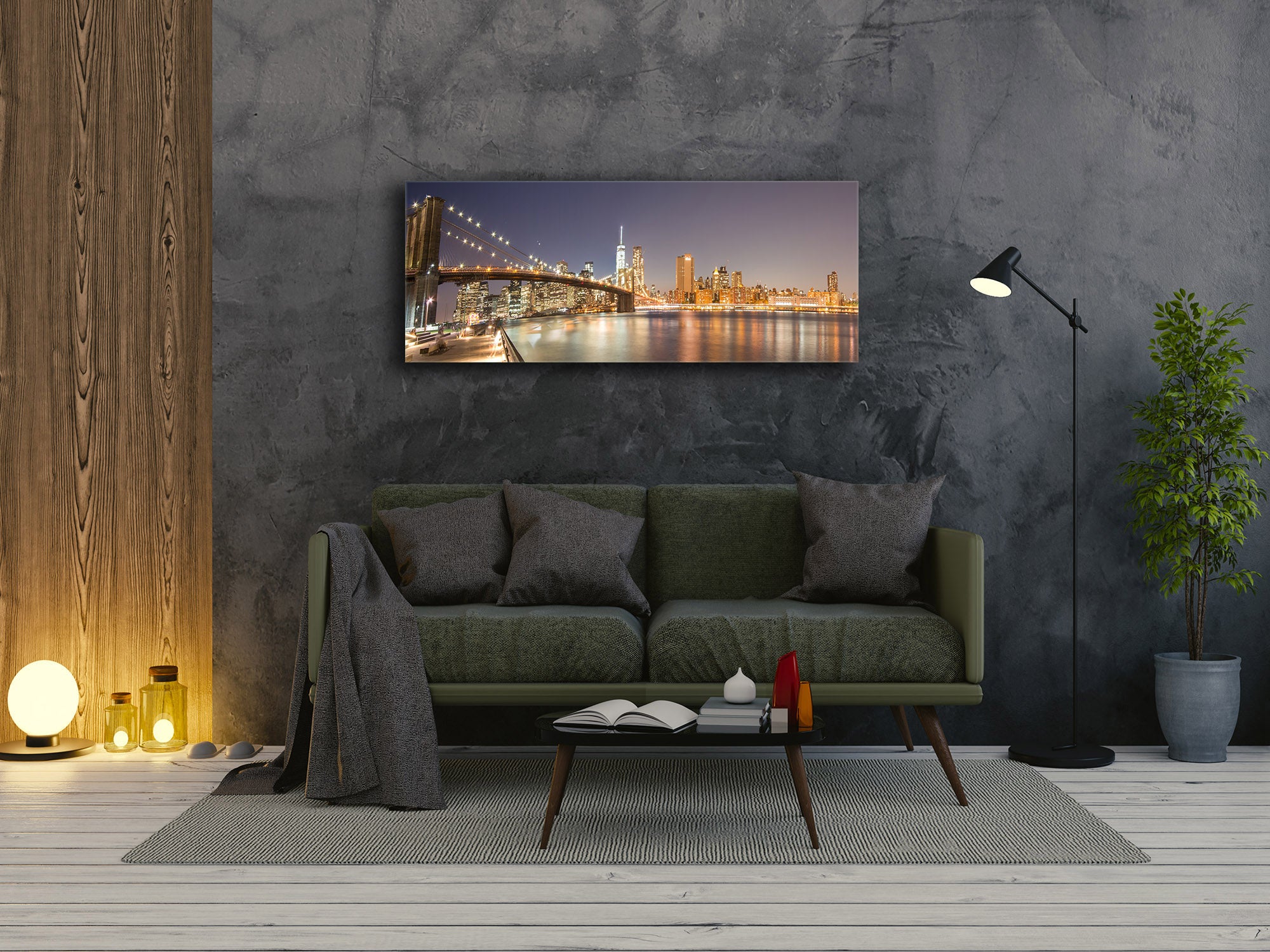Wall Picture behind Tempered Glass 125 x 50 cm (? 50” x 20”) ; Bridge 8