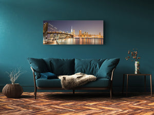 Wall Picture behind Tempered Glass 125 x 50 cm (≈ 50” x 20”) ; Bridge 8