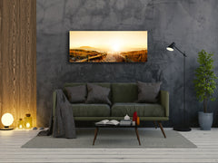 Cuadro de pared tras cristal templado 125 x 50 cm (≈ 50” x 20”); Atardecer 5