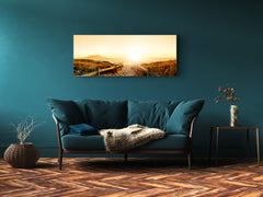 Cuadro de pared tras cristal templado 125 x 50 cm (≈ 50” x 20”); Atardecer 5