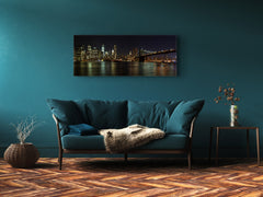 Wall Picture behind Tempered Glass 125 x 50 cm (? 50” x 20”) ; City by night 10