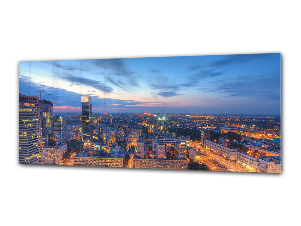 Glass Print Wall Art – Image on Glass 125 x 50 cm (? 50” x 20”) ; City 13