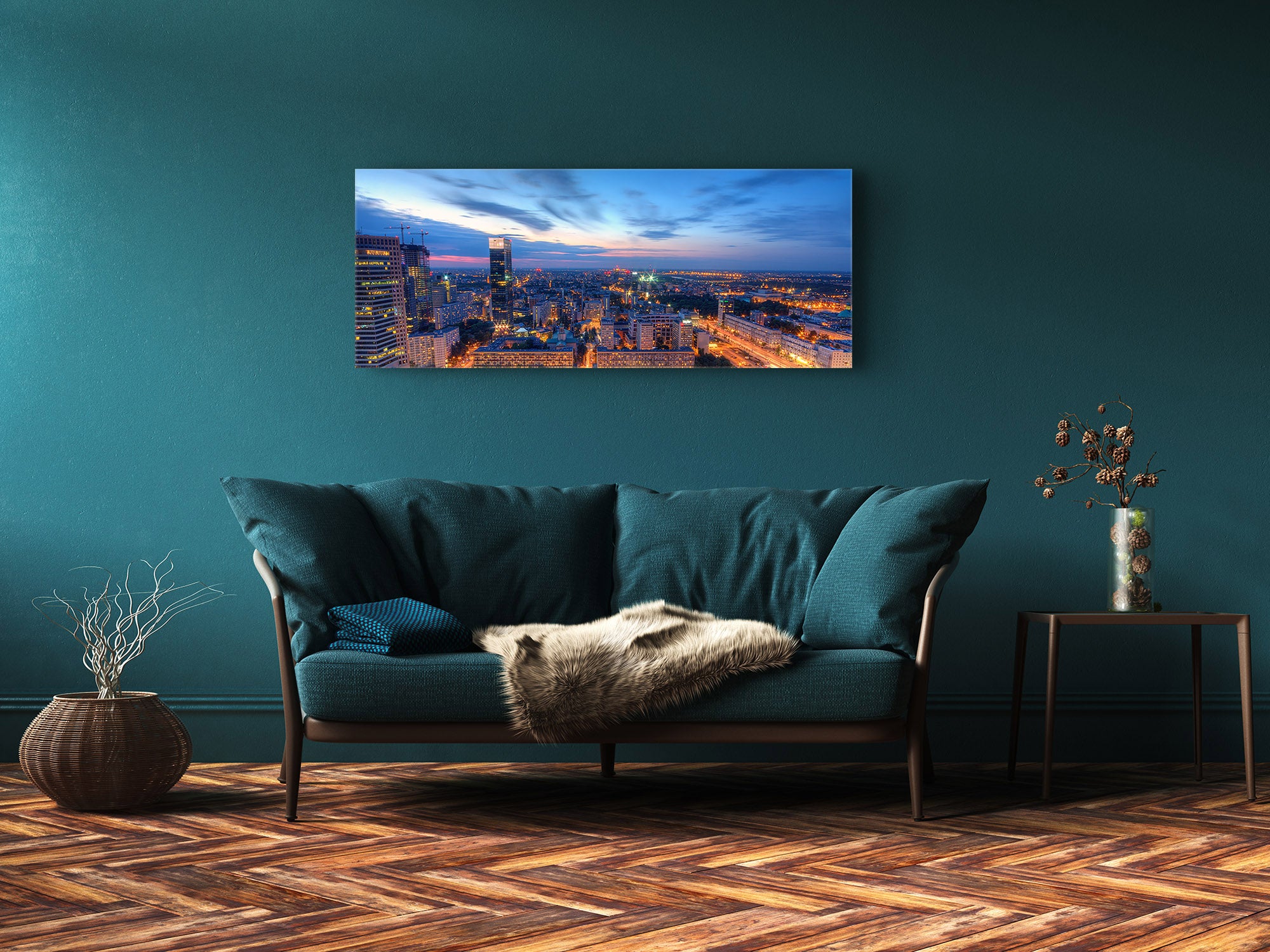 Glass Print Wall Art – Image on Glass 125 x 50 cm (? 50” x 20”) ; City 13
