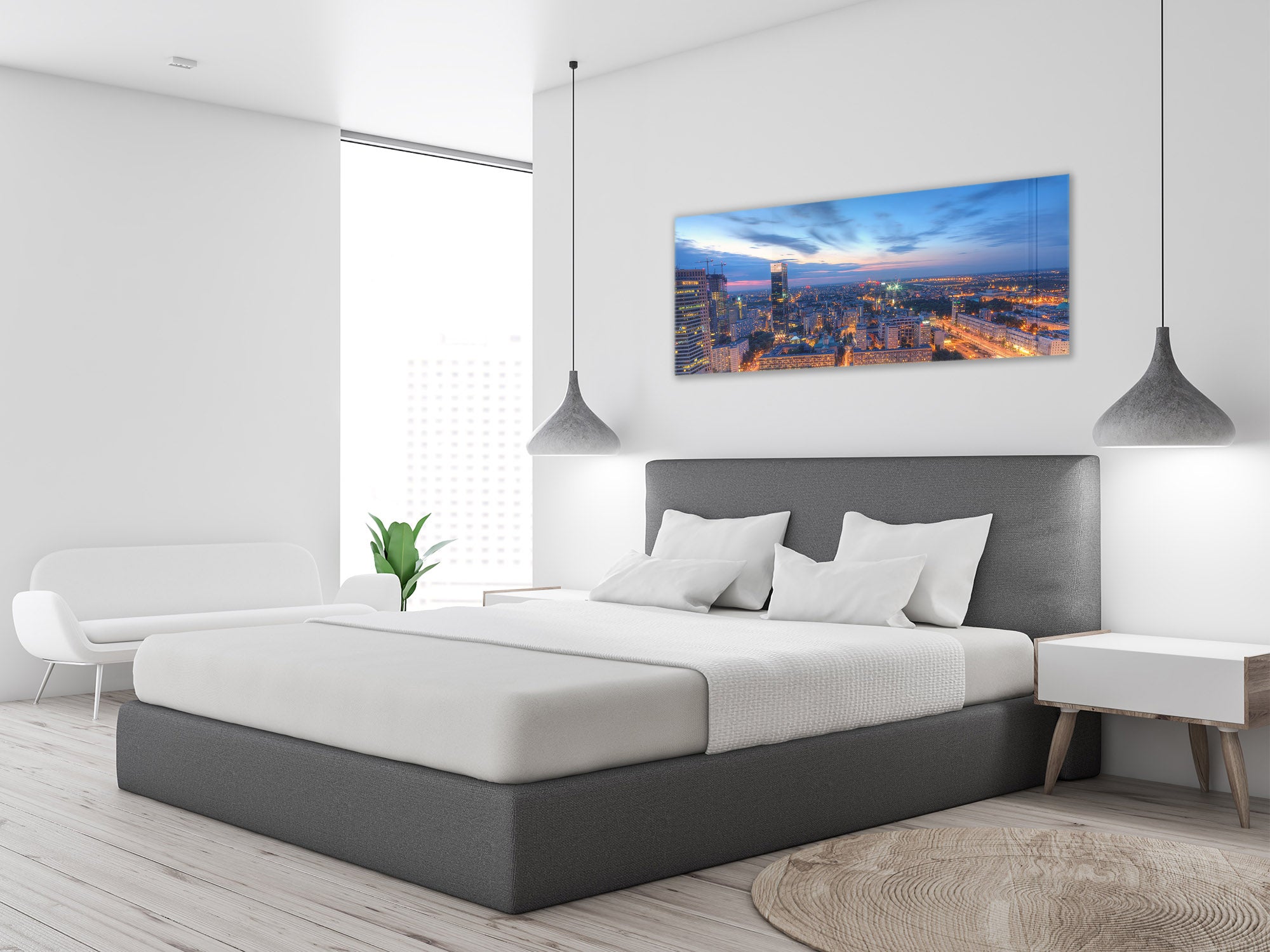 Glass Print Wall Art – Image on Glass 125 x 50 cm (? 50” x 20”) ; City 13