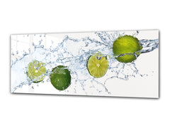 Wall Art Glass Print Picture 125 x 50 cm (? 50” x 20”) ; Lime