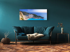 Wall Picture behind Tempered Glass 125 x 50 cm (? 50” x 20”) ; Seacoast 1