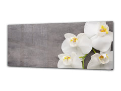 Glass Print Wall Art – Image on Glass 125 x 50 cm (? 50” x 20”) ; Orchid 6