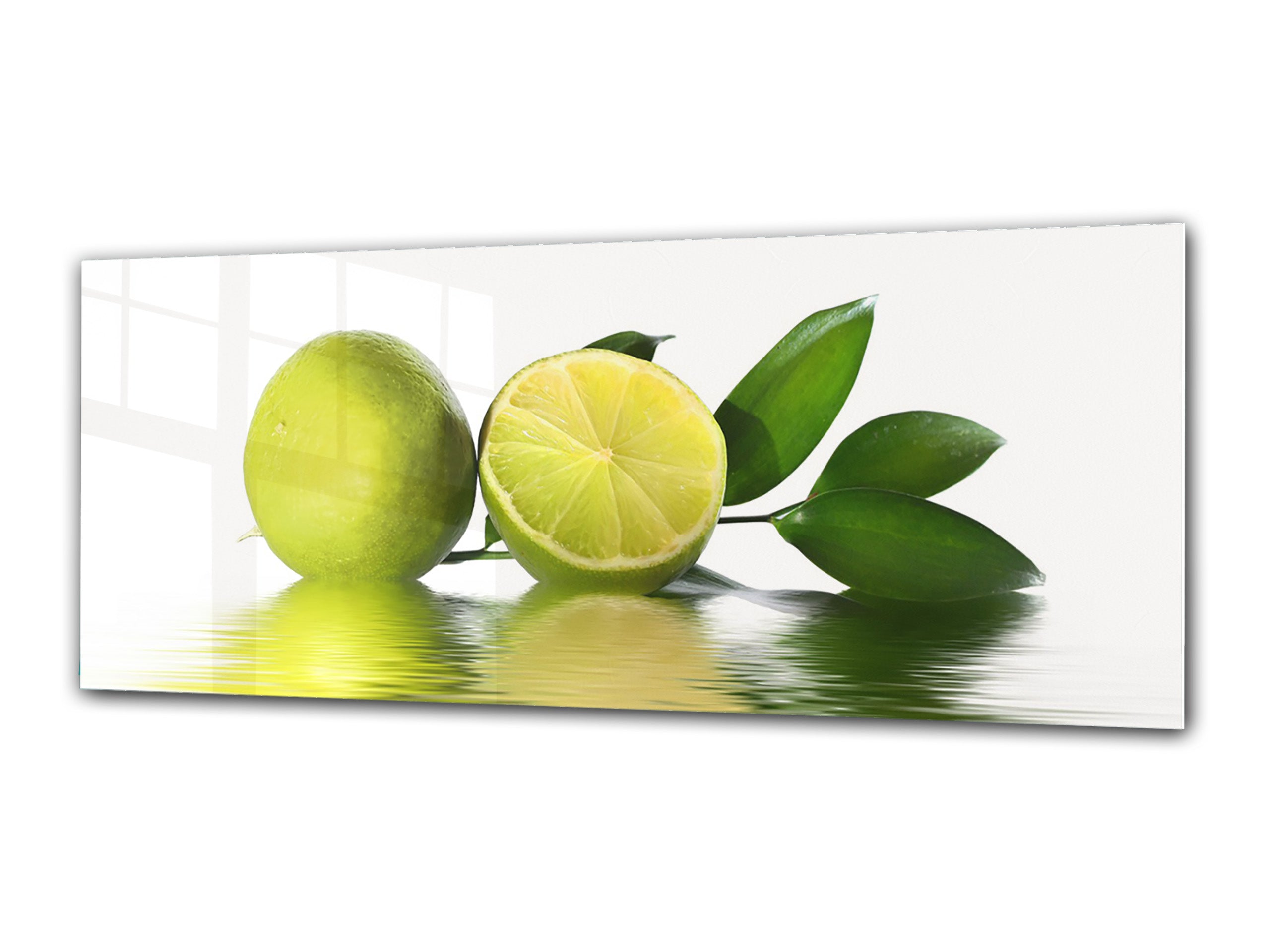 Glass Print Wall Art – Image on Glass 125 x 50 cm (? 50” x 20”) ; Lime