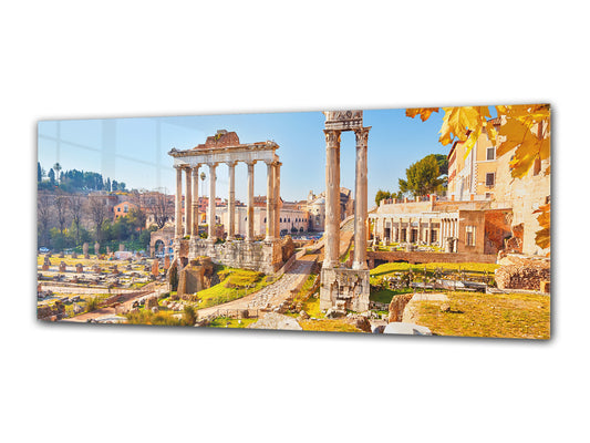 Glass Print Wall Art – Image on Glass 125 x 50 cm (? 50” x 20”) ; Ancient City