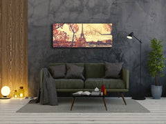 Glass Print Wall Art – Image on Glass 125 x 50 cm (≈ 50” x 20”) ; Paris