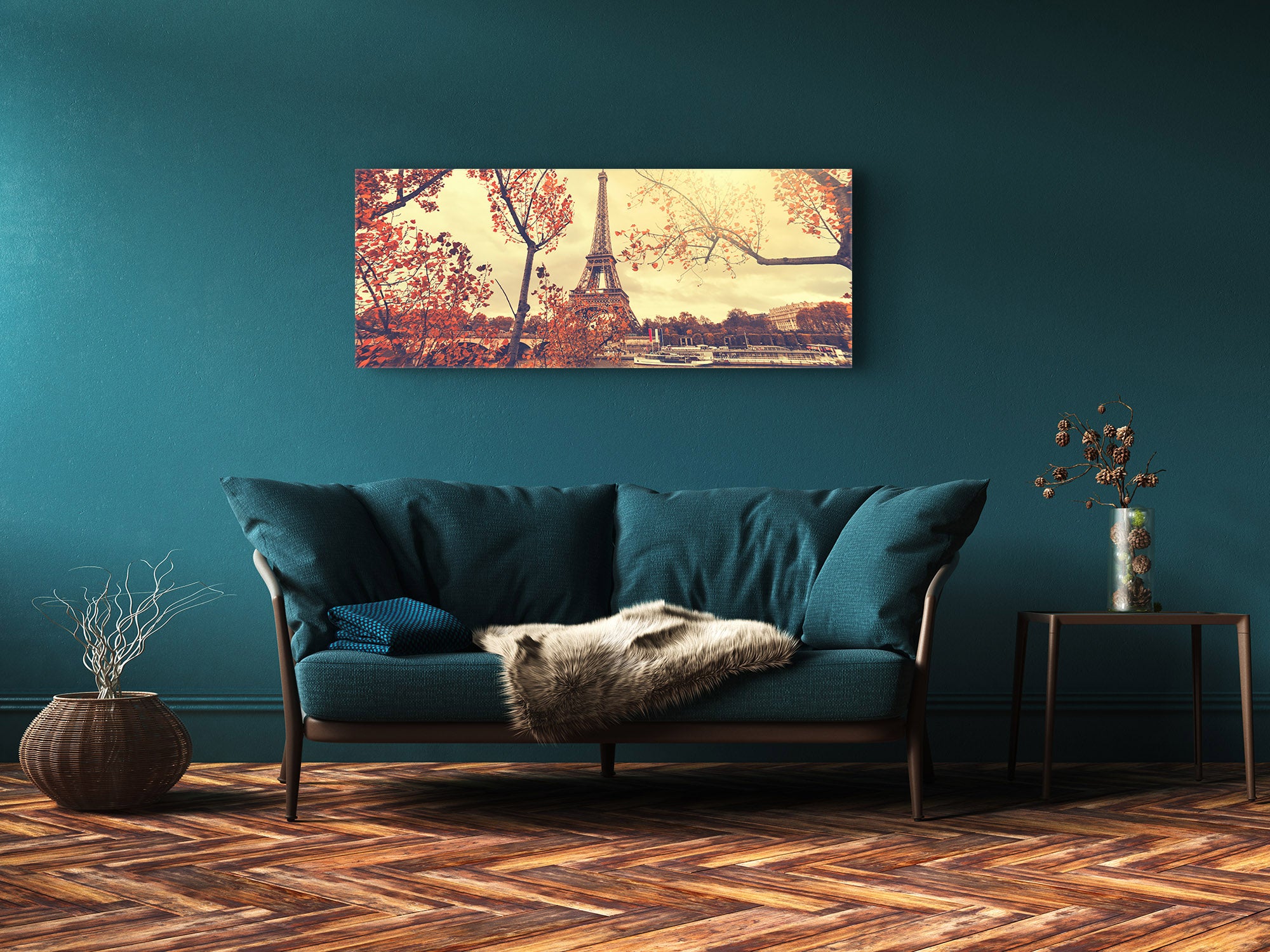 Glass Print Wall Art – Image on Glass 125 x 50 cm (≈ 50” x 20”) ; Paris