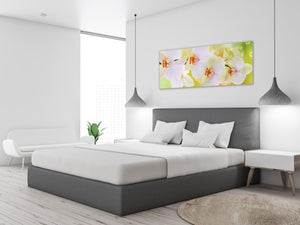 Glass Print Wall Art – Image on Glass 125 x 50 cm (≈ 50” x 20”) ; Orchid 4