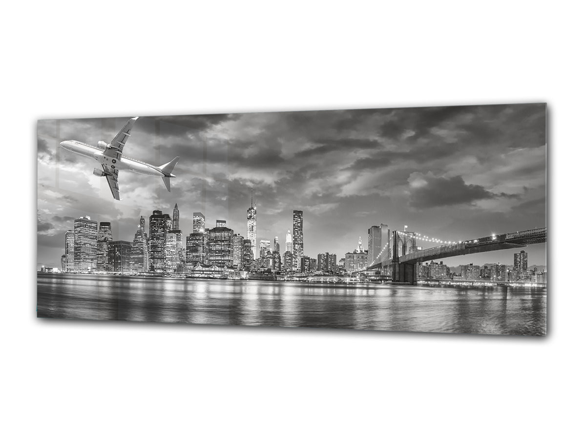 Glass Print Wall Art – Image on Glass 125 x 50 cm (? 50” x 20”) ; City 1