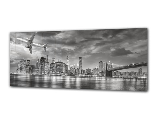 Glass Print Wall Art – Image on Glass 125 x 50 cm (? 50” x 20”) ; City 1