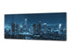 Wall Art Glass Print Picture 125 x 50 cm (≈ 50” x 20”) ; City by night 17