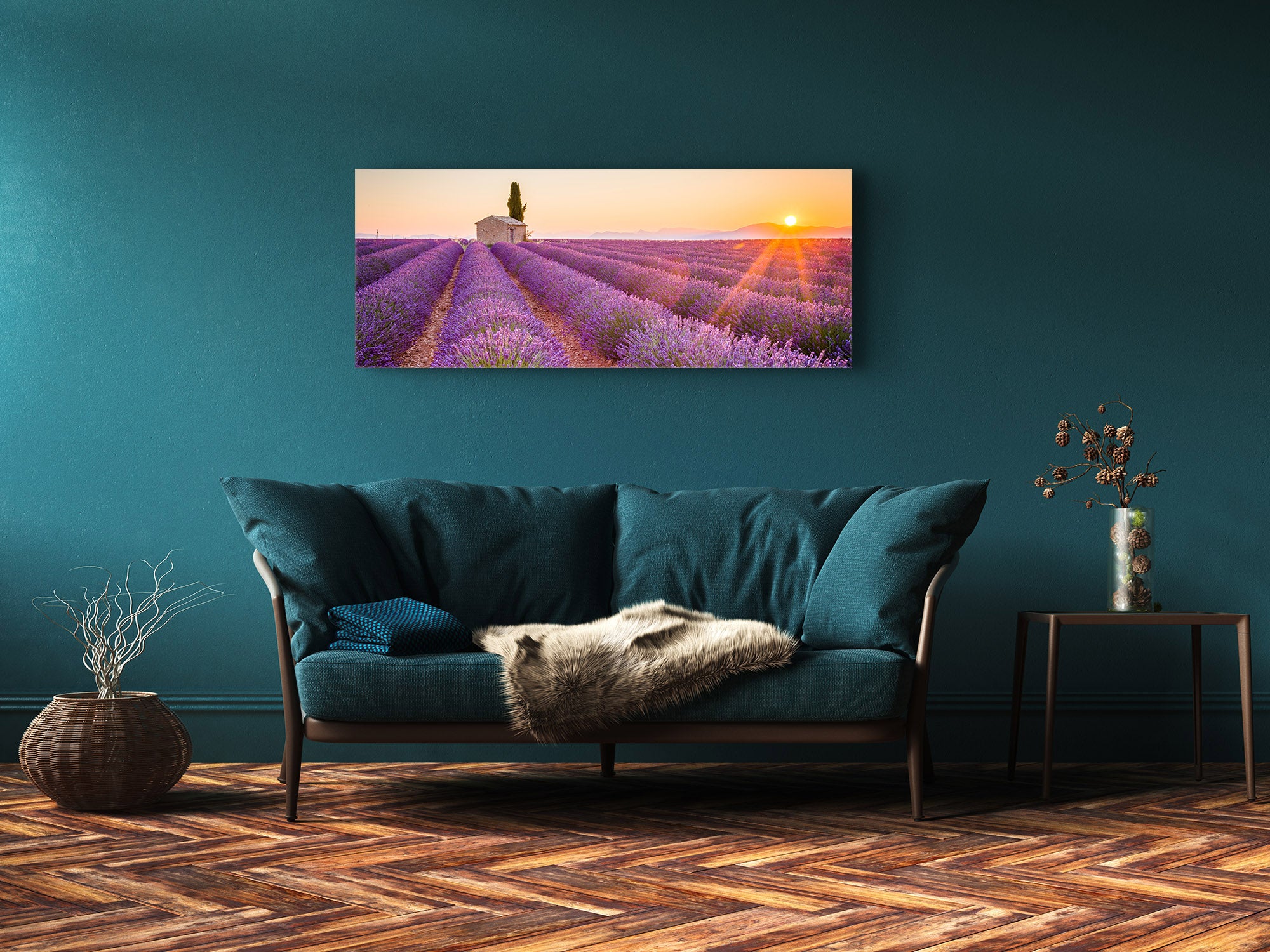 Glass Print Wall Art – Image on Glass 125 x 50 cm (? 50” x 20”) ; Sunset 9