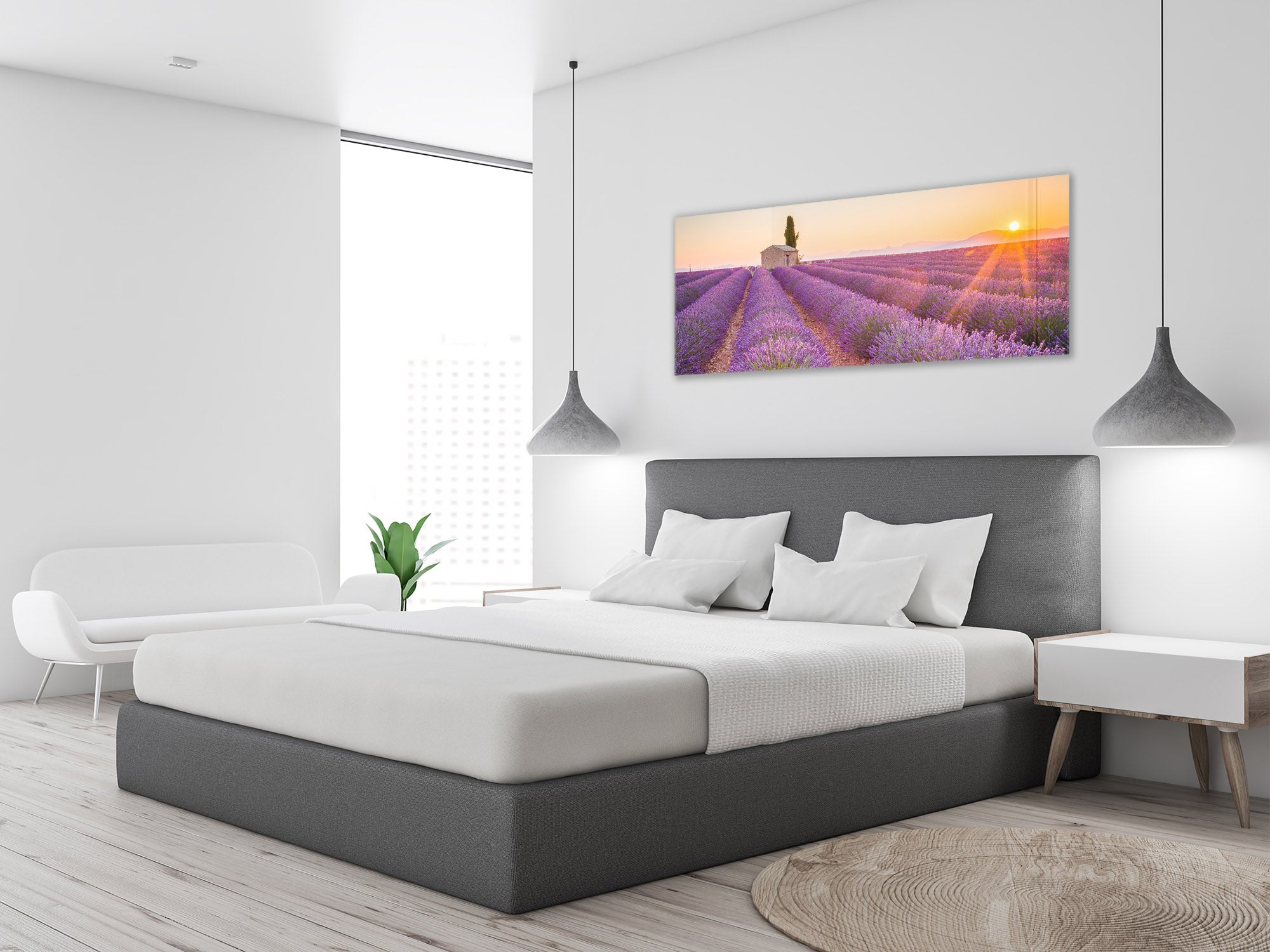 Glass Print Wall Art – Image on Glass 125 x 50 cm (? 50” x 20”) ; Sunset 9