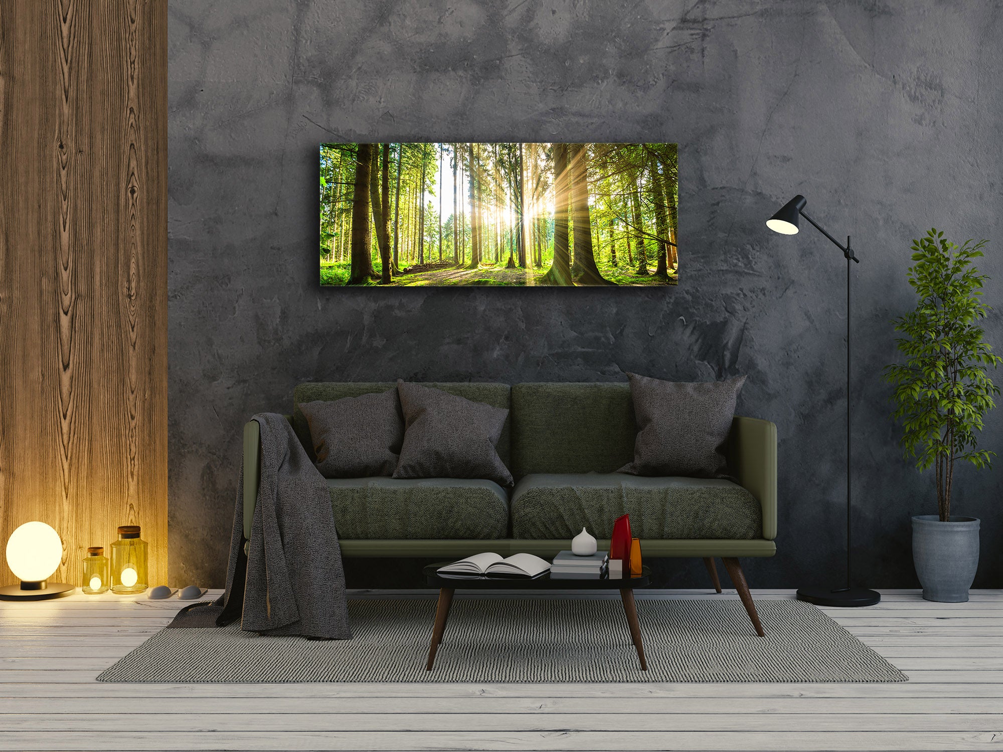 Glass Print Wall Art – Image on Glass 125 x 50 cm (? 50” x 20”) ; Forest 8